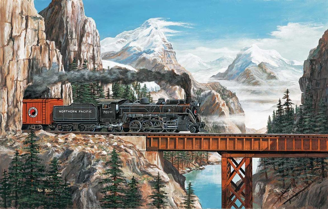 Summit Pass Train Puzzle, ALL Scales, Train Enthusiast Vendors 39909