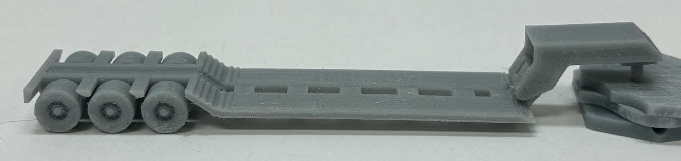 Lowboy Trailer with Hitch - Kit, Z Scale, Phoenix Precision Models 34005