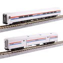 Amfleet II Lounge, 73′ Baggage Car Set - Ready to Run, N Scale, Kato USA Inc 1066294