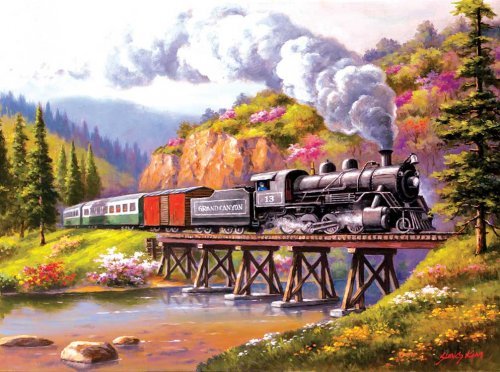 Grand Canyon Express Jigsaw Puzzle, ALL Scales, Train Enthusiast Vendors 40626