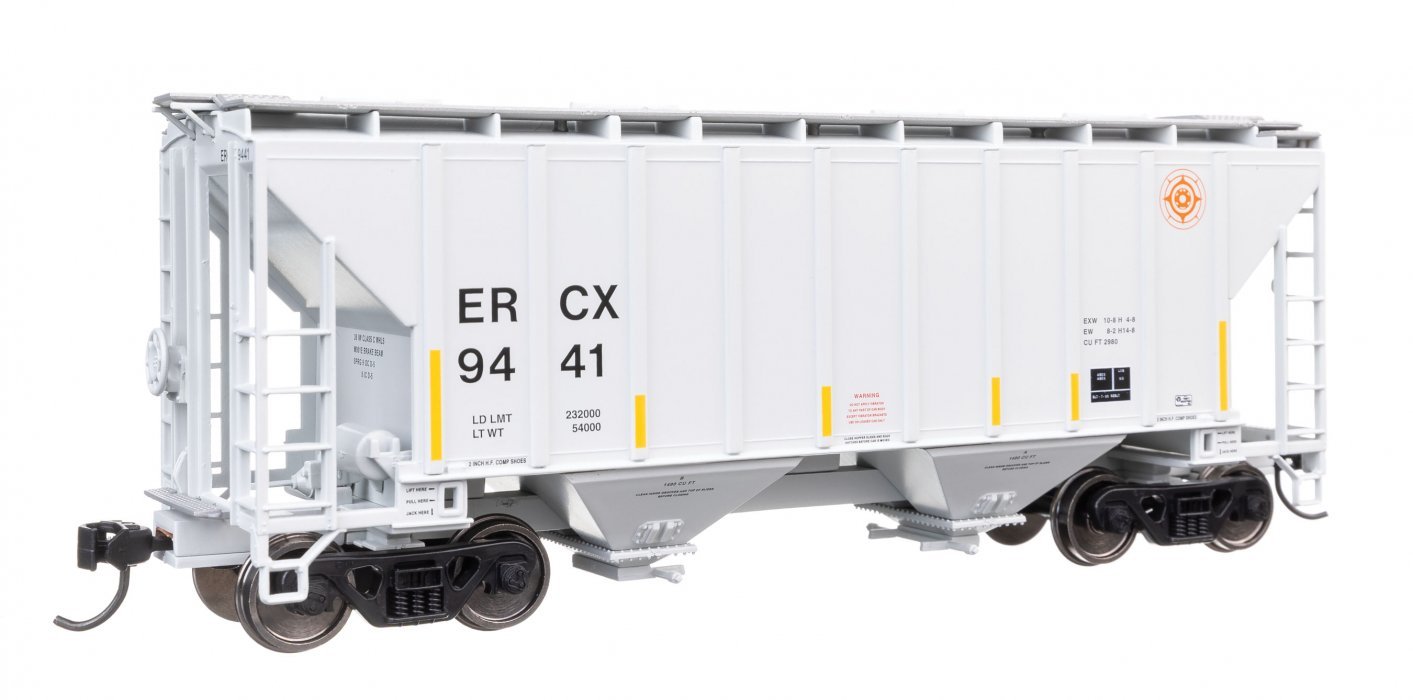 37′ 2980 Cubic-Foot 2-Bay Covered Hopper - Ready to Run, HO Scale, WalthersMainline 8508