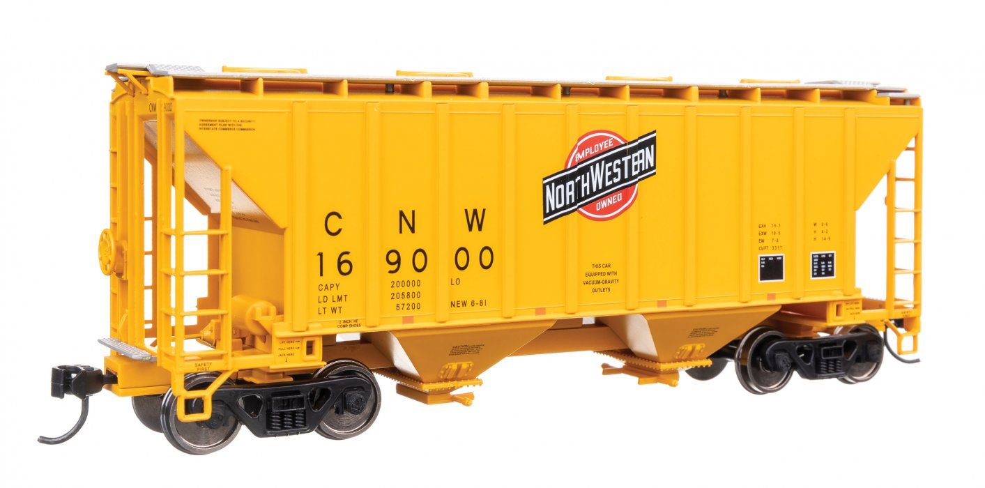 37′ 2980 Cubic-Foot 2-Bay Covered Hopper - Ready to Run, HO Scale, WalthersMainline 8502