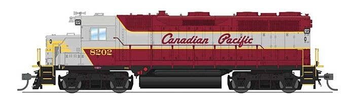 EMD GP35 Low Nose - Standard DC - Stealth -- Canadian Pacific 8202 (maroon, gray, Script Lettering), HO, Broadway Limited Import