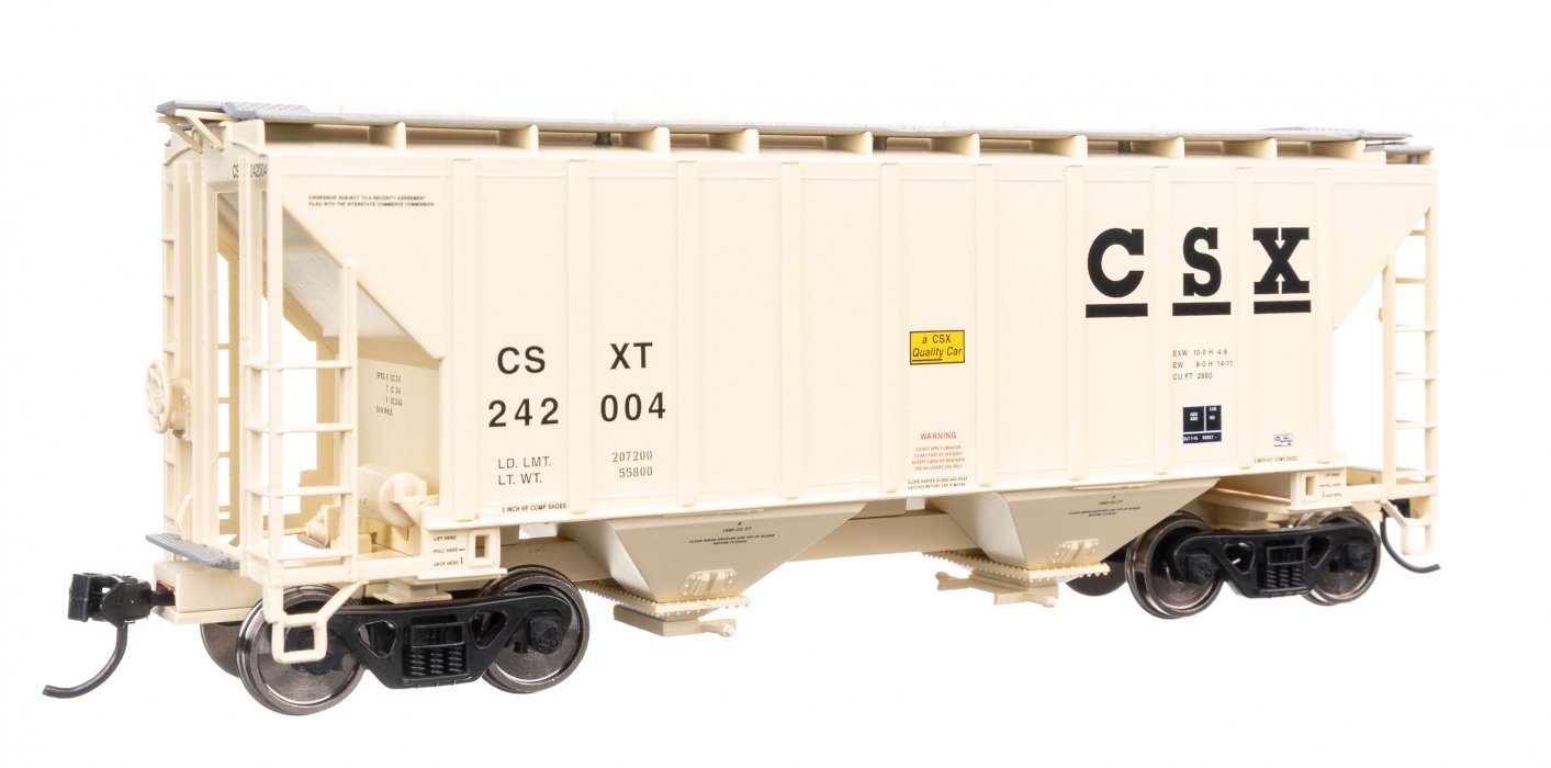 37′ 2980 Cubic-Foot 2-Bay Covered Hopper - Ready to Run, HO Scale, WalthersMainline 8505