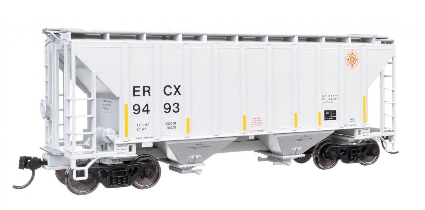 37′ 2980 Cubic-Foot 2-Bay Covered Hopper - Ready to Run, HO Scale, WalthersMainline 8509