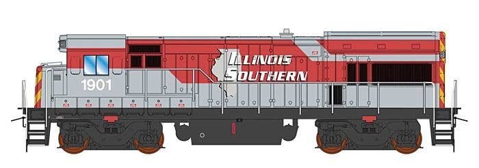 GE U18B - DCC -- Fugitive Movie Illinois Southern (gray, red, white), HO, Intermountain Railway Company 49493