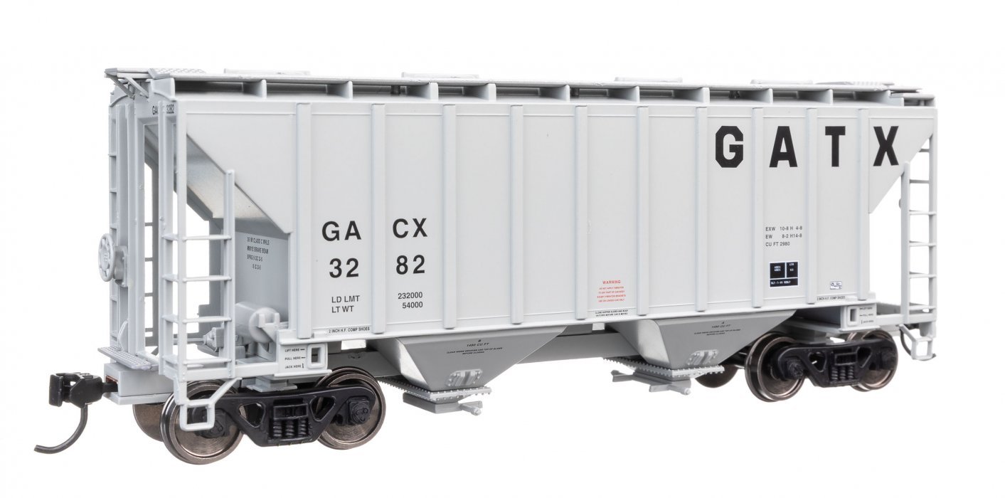 37′ 2980 Cubic-Foot 2-Bay Covered Hopper - Ready to Run, HO Scale, WalthersMainline 8513