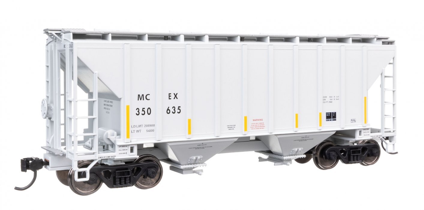 37′ 2980 Cubic-Foot 2-Bay Covered Hopper - Ready to Run, HO Scale, WalthersMainline 8514
