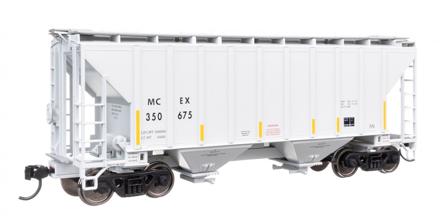 37′ 2980 Cubic-Foot 2-Bay Covered Hopper - Ready to Run, HO Scale, WalthersMainline 8516