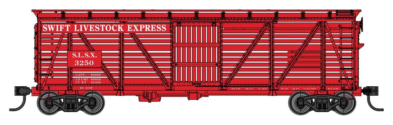 40′ Wood Stock Car with Dreadnaught ends - Ready to Run, HO Scale, WalthersMainline 41517