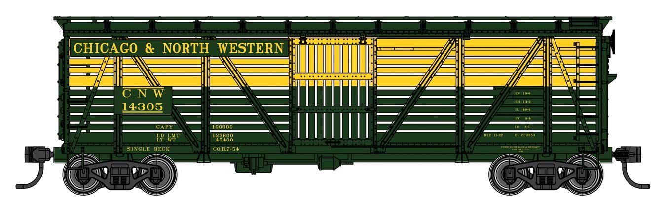 40′ Wood Stock Car with Dreadnaught ends - Ready to Run, HO Scale, WalthersMainline 41508