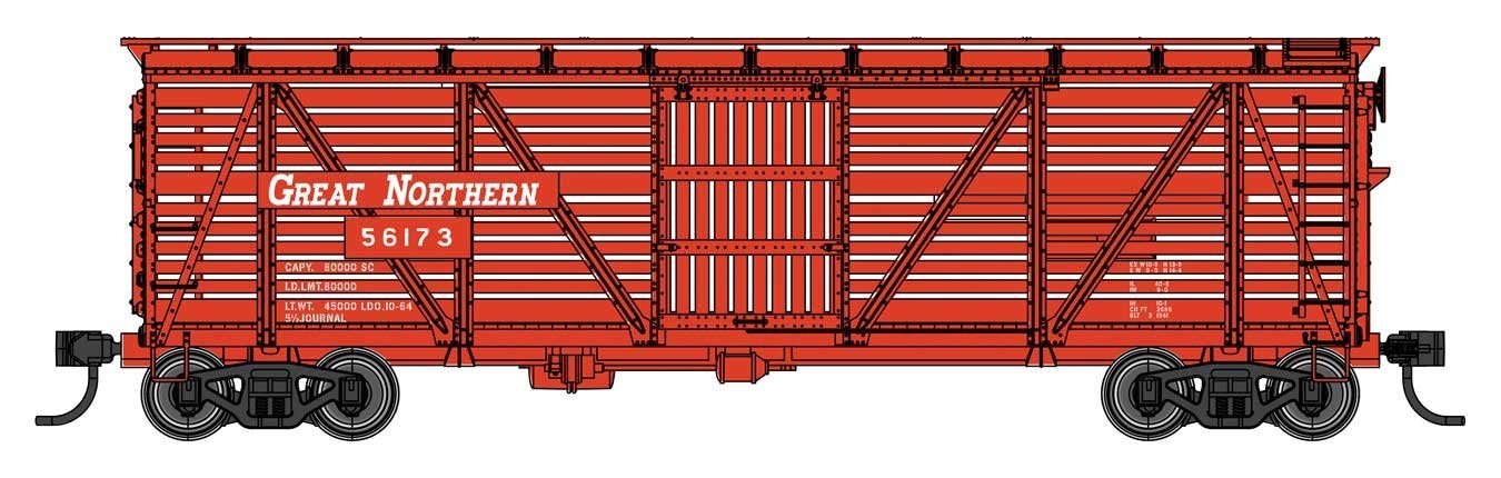 40′ Wood Stock Car with Dreadnaught ends - Ready to Run, HO Scale, WalthersMainline 41514