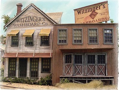 Witzinger′s Washboard Co. (False Front Structure Kit), HO Scale, Bar Mills LLC 172