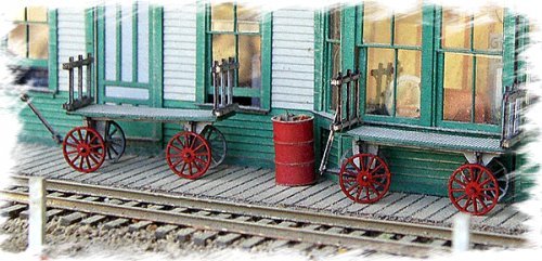 REA Baggage Cart, HO Scale, Bar Mills LLC 782