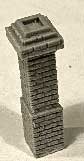 Decorative Square Brick Chimney, HO Scale, Bar Mills LLC 2038