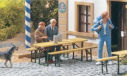 Beer Garden Tables & Benches, 3 sets, G, PIKO 62282