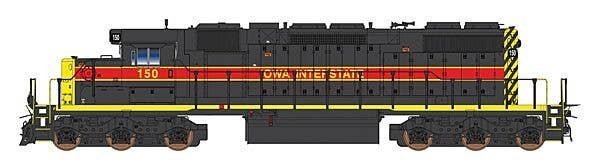 EMD SD38-2 w/LokSound & DCC -- Iowa Interstate (black, red, yellow), N, Intermountain Railway Company 693310S