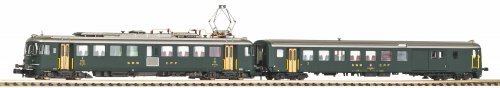 N-2-Piece Set E-Railcar Rbe 4/4 SBB IV + Bt Cab Car, N, PIKO 94166