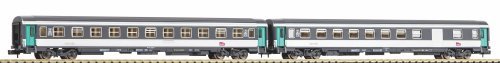 N-2-Piece Set Compartment Car 2.Class+ 2.Class/Baggage Compartment SNCF VI, N, PIKO 94508