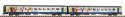 N-2-Piece Set Corail Car ALSACE 1.+2.Class SNCF VI, N, PIKO 94509