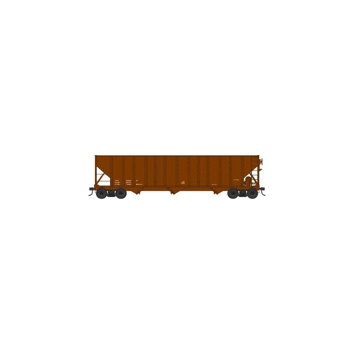 100-Ton 3-Bay Hopper - Ready to Run - Executive Line - Dimensional Data Only - H0 - Walthers 6-43200