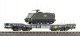 Tank Transport Car Slmmnps with M113 Infantry Fighting Vehicle SBB-CFF V, HO, PIKO 96280
