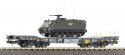 Tank Transport Car Slmmnps with M113 Infantry Fighting Vehicle SBB-CFF V, HO, PIKO 96280