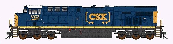 GE ES44AC w/DCC -- CSX Transportation (Blue, yellow, `How Tomorrow Moves` Logo), HO, Intermountain Railway Company 49718