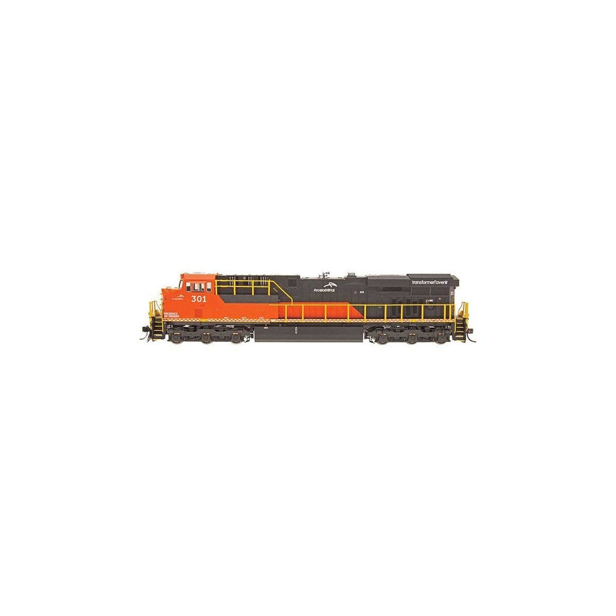 GE ES44AC w/DCC -- ArcelorMittal (black, red), HO, Intermountain Railway Company 49733