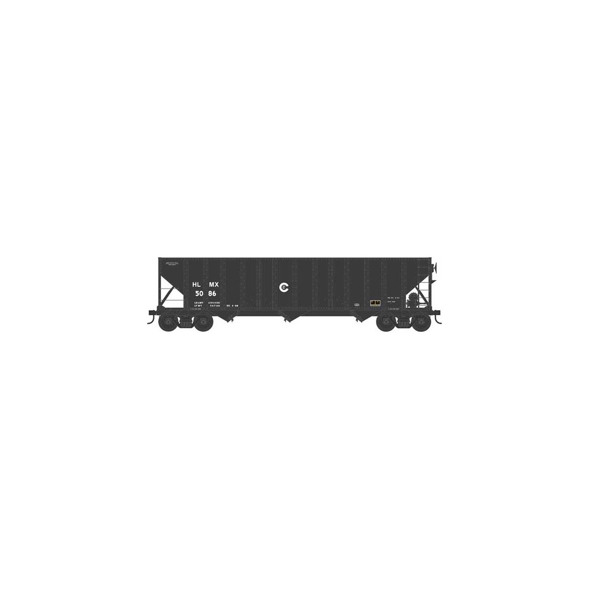 100-Ton 3-Bay Hopper - Ready to Run - Executive Line - HLMX - H0 - Walthers 6-43201