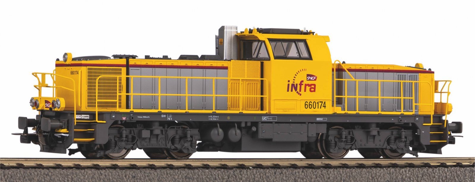 Diesel Locomotive BB 60000 Infra SNCF VI, HO, PIKO 96488