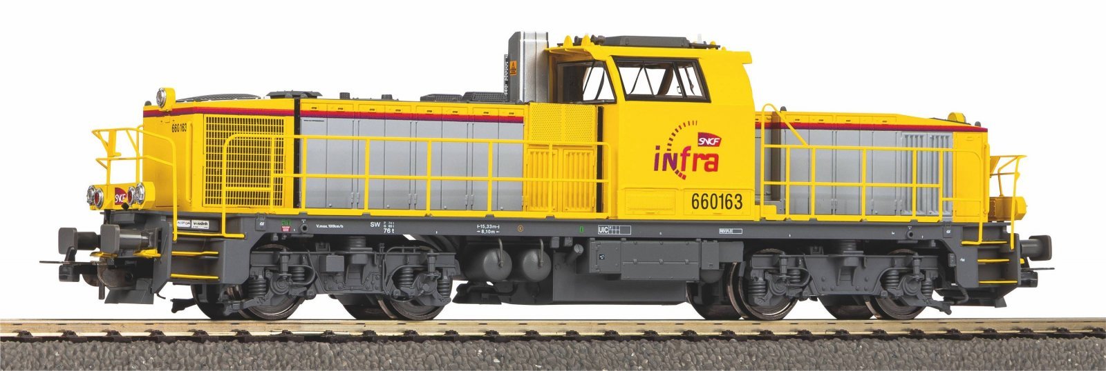 Diesel Locomotive/Sound BB 60000 SNCF VI + PluX22 Dec., HO, PIKO 96494