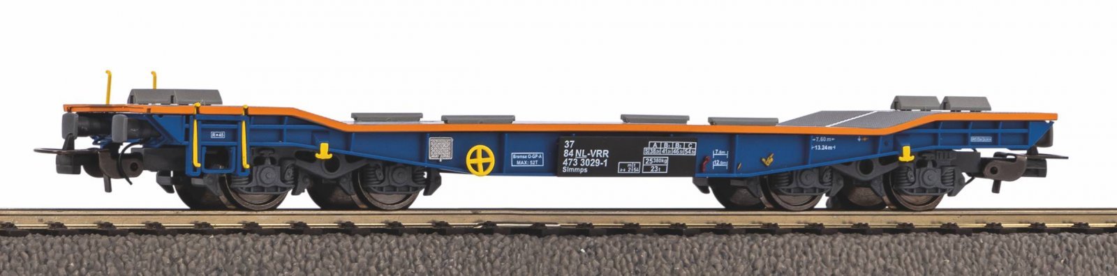 Heavy-Duty Car Slmmps Volker Rail VI, HO, PIKO 96695