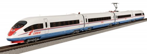 RZhD ICE3 4-Car Train Velaro Sapsan DC, HO, PIKO 96724