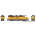 EMD GP38 Low Nose - Standard DC -- Union Pacific 2408 (-3 Rebuild, Armour Yellow, gray, We Will Deliver Slogan, HO, Rapido Train