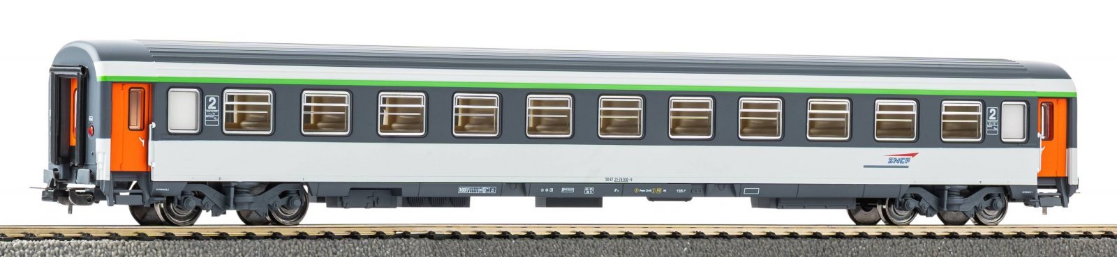 Passenger Car Corail 2.Class SNCF IV, HO, PIKO 97141