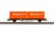 Flatcar w/2 20" Weiss Brothers containers ÖBB V, HO, PIKO 97151