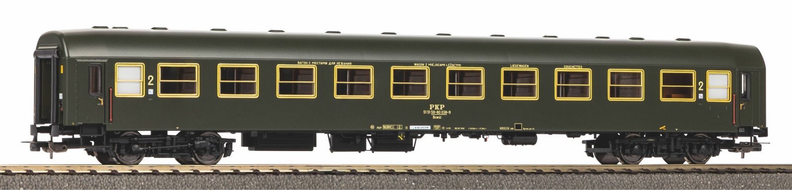 Couchette Car 110A 2. Class PKP IV, HO, PIKO 97187