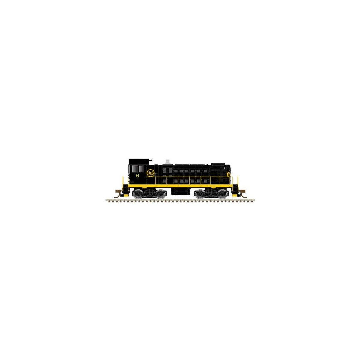 Alco S2 w/LokSound & DCC - Master(R) -- US Steel 6 (black, yellow), N, Atlas Model Railroad Co. 40005731