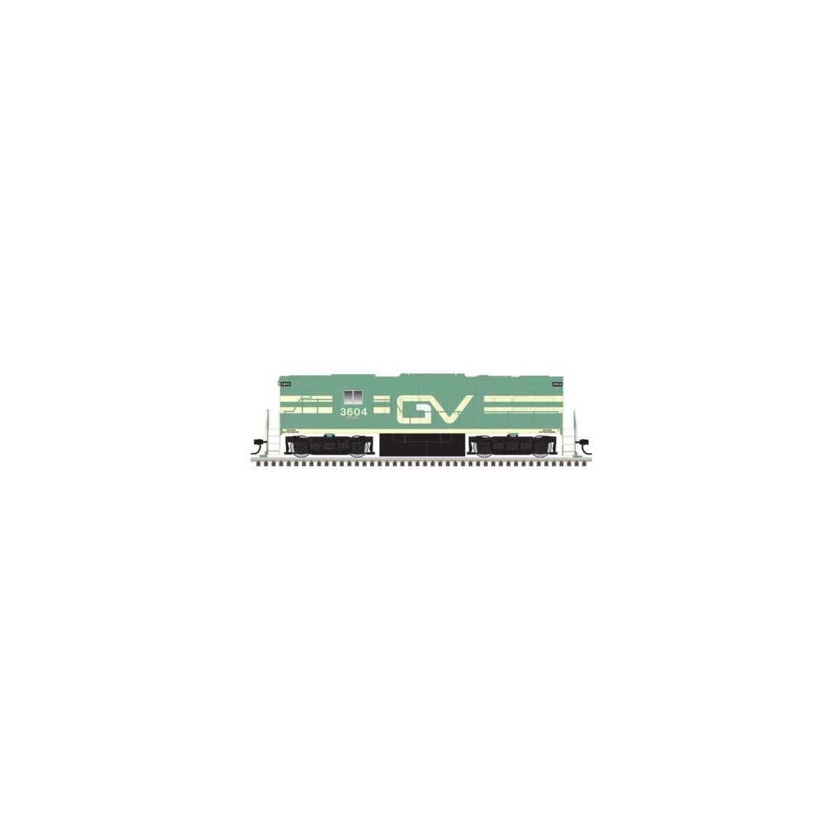 Alco RS11 - LokSound & DCC - Classic Gold -- Genessee Valley 3604 (green, yellow), N, Atlas Model Railroad Co. 40005888