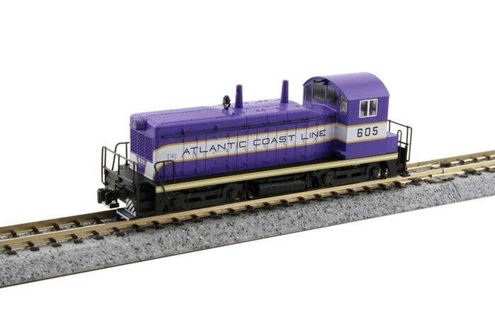 EMD NW2 - Standard DC -- Atlantic Coast Line 605 (silver, purple, yellow), N, Kato USA Inc 1764390