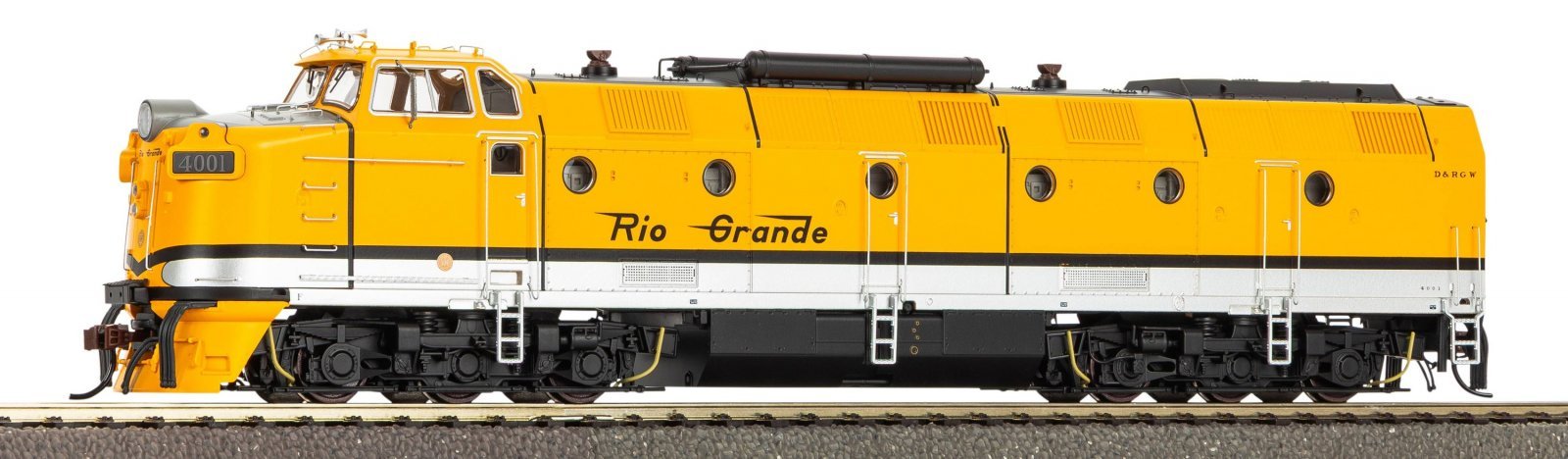 Diesel Locomotive/Sound D&RGW 4001 modified + PluX22 Dec., HO, PIKO 97832