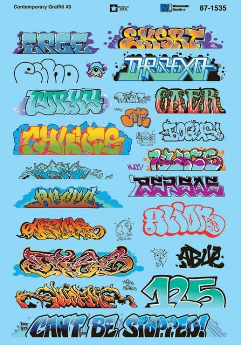 Graffiti Decal Set, N Scale, Microscale Industries Inc 601535