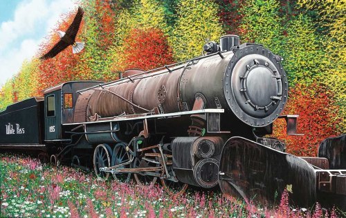Skagway Locomotive Jigsaw Puzzle, ALL Scales, Train Enthusiast Vendors 61704