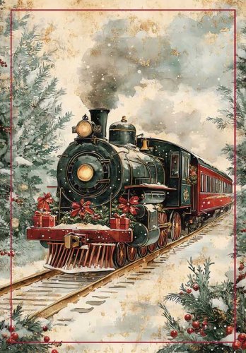 Steam Train Christmas Cards, ALL Scales, Train Enthusiast Vendors 76582