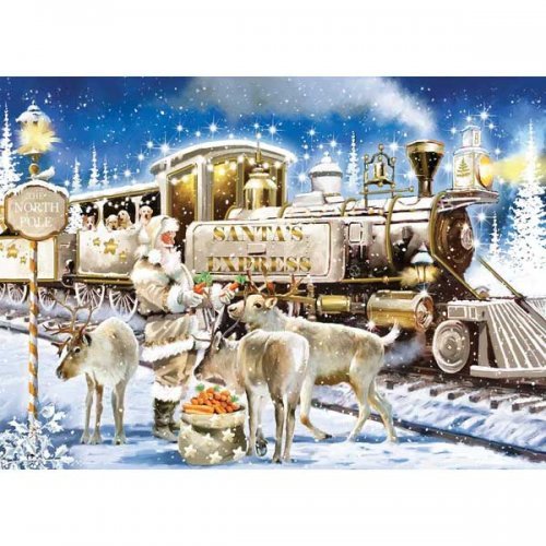 Glitter & Gold - The Gilded Train Jigsaw Puzzle, ALL Scales, Train Enthusiast Vendors 724404
