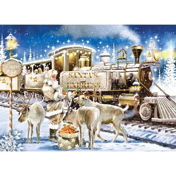 Glitter & Gold - The Gilded Train Jigsaw Puzzle, ALL Scales, Train Enthusiast Vendors 724404
