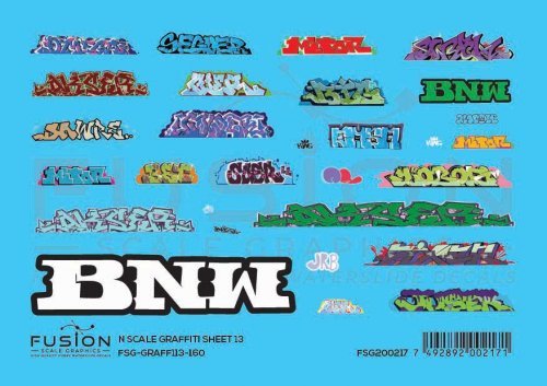 Graffiti Decal Set, N Scale, Fusion Scale Graphics 200217