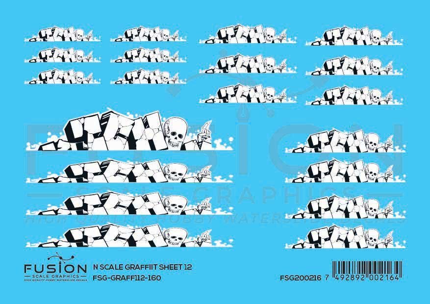 Graffiti Decal Set, N Scale, Fusion Scale Graphics 200216