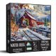Winter Creek Covered Railroad Bridge Jigsaw Puzzle, ALL Scales, Train Enthusiast Vendors 77123